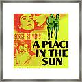 ''a Place In The Sun'' 2, With Montgomery Clift And Elizabeth Taylor, 1951 Framed Print