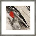 A Red Rock In Flowing Water Framed Print