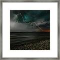 A Stormy Day At The Lake Framed Print