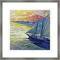 A Sun Set Sail, Gloucester Framed Print