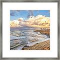 A Wintry Coastline, Sunset Cliffs Natural Park Framed Print