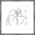 About To Kiss Framed Print