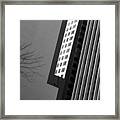 Abstract Architectural Lines Black White Framed Print