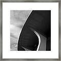 Abstract Architecture Design. Black And White Futuristic Exterio Framed Print