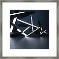 Abstract Background And Light - 3d Illustration - Rendering Framed Print