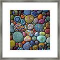 Beach Pebbles Abstract 1 Framed Print