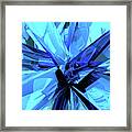 Abstract Blue Metal Framed Print
