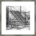 Abstract Brady Bunch Iconic Stairs Framed Print