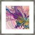 Abstract Butterfly In Pastels Framed Print