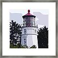 Abstract Cape Meares Lighthouse Framed Print