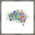 Abstract Colorful Australia Framed Print