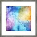 Abstract Colorful Watercolor Background For Graphic Design Framed Print