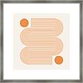 Abstract Contemporary Aesthetic Background With Geometric Sun Lines. Earth Tone, Golden Color. Boho Wall Decor. Mid Century Modern Minimalist Art Print. Organic Natural Shape. Framed Print