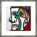 Abstract Expressionist Portrait Framed Print
