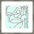 Abstract Figure Drawings - Nude With Lines And Vines Framed Print