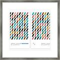Abstract Minimalistic Geometrical Stripe Design Vector Pattern Background Framed Print