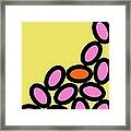 Abstract Ovals On Yellow Framed Print