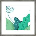 Abstract Plant Border Framed Print