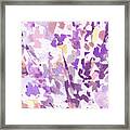 Abstract Purple Flowers The Burst Of Color Splash Of Watercolor I Framed Print