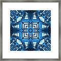 Abstract Stairs 5 In Blue Framed Print