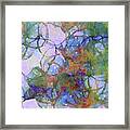 Abstract Trees Under The Sea Red And Blue Sky Framed Print