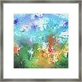 Abstract Watercolor Splashes Organic Natural Happy Colors Art I Framed Print