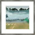 #abstraction #trees In The #mist Framed Print