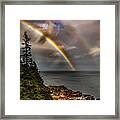 Acadia Double Rainbow Ii Framed Print