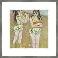 Acrobats At The Cirque Fernando -francisca And Angelina Wartenberg-. Date/period 1879. Painting.... Framed Print