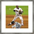 Adeiny Hechavarria And Kyle Seager Framed Print