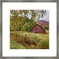 Adirondack Barn In Autumn Framed Print