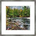 Adirondacks Autumn At Bog River Falls 2 Framed Print