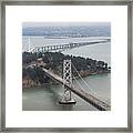 Aerial Bay Bridge - San Francisco Framed Print