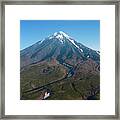 Aerial Panorama Of Koryaksky Volcano Framed Print