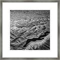 Aerial Utah Badlands Bw Framed Print