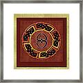African Celt Asase Ye Duru Mother Earth Mandala Framed Print