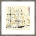 The Corvette Agamemnon - 1820 Framed Print