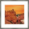 Aglow In Bryce Canyon. Framed Print