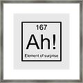 Ah The Element Of Surprise T-shirt Gift For Science Geek Short Sleeve Unisex T-shirt Framed Print