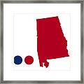 Alabama Map Usa Framed Print
