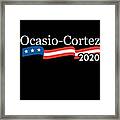 Alexandria Ocasio Cortez 2020 T Shirt Framed Print