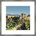 Alhambra From Albaicin 02 Framed Print