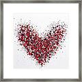 Alizarin Crimson Heart Framed Print