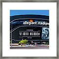 Allegiant Stadium Las Vegas Raiders John Madden Tribute Game Day Panoramic View Framed Print