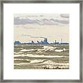 Along The Lake Michigan Shoreline Framed Print