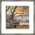 Along The Old Yellowstone Trail For Winter Sunset Framed Print