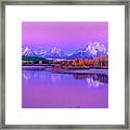 Alpenglow Oxbow Bend Grand Tetons National Park Wyoming Framed Print