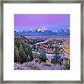 Alpenglow Snake River Overlook Grand Tetons Np Framed Print