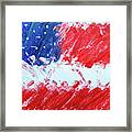 American Flag Painting Framed Print