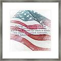 American Flag Textured 2 #pledgeofallegiance Framed Print